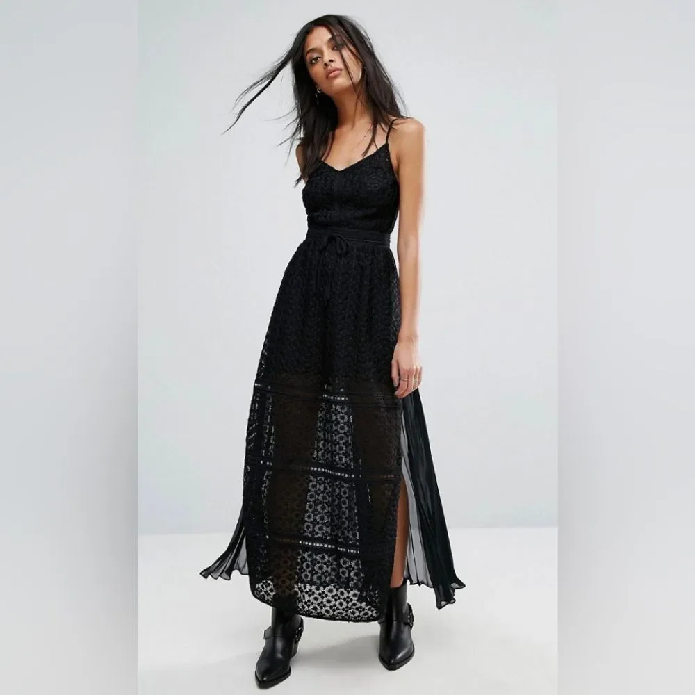 lace sleeve homecoming dress La Femme Fashions Dress 30857 Black / 6 main image 1